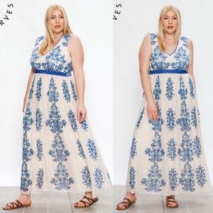 Flying Tomato New Boutique Plus Damask Dress 1x 2x